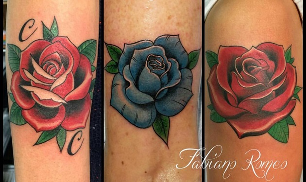 Fotografia di un tattoo di 3 rose